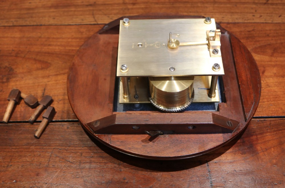 Small Mahogany 8 Inch Fusee Dial Clock (England, c. 1915) View VII