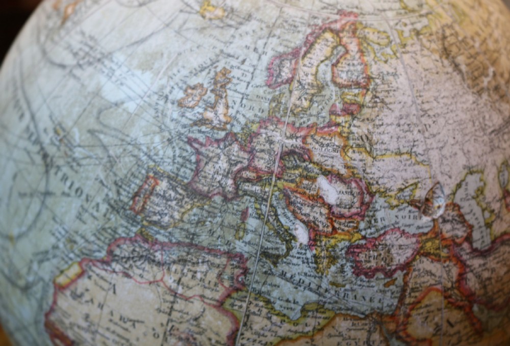 French Terrestrial Globe (France, c. 1890) View IV