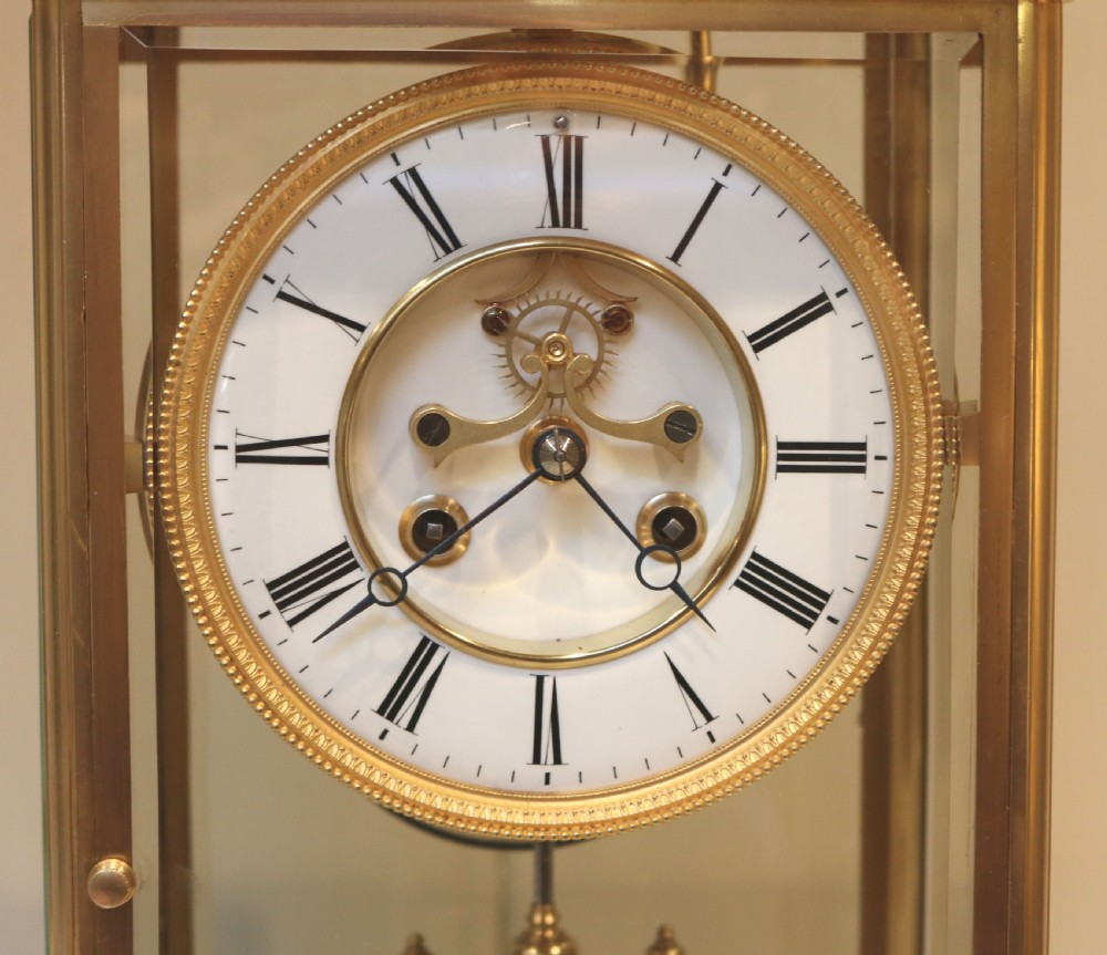 Visible Escapement Four Glass Clock (France, c. 1900) View IV