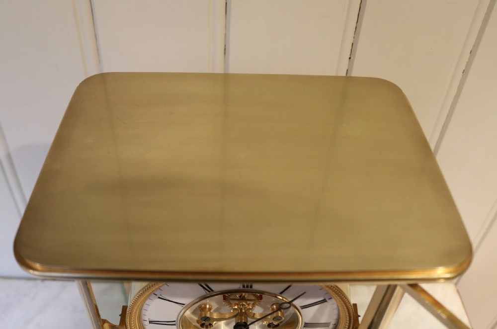 Visible Escapement Four Glass Clock (France, c. 1900) View XIV