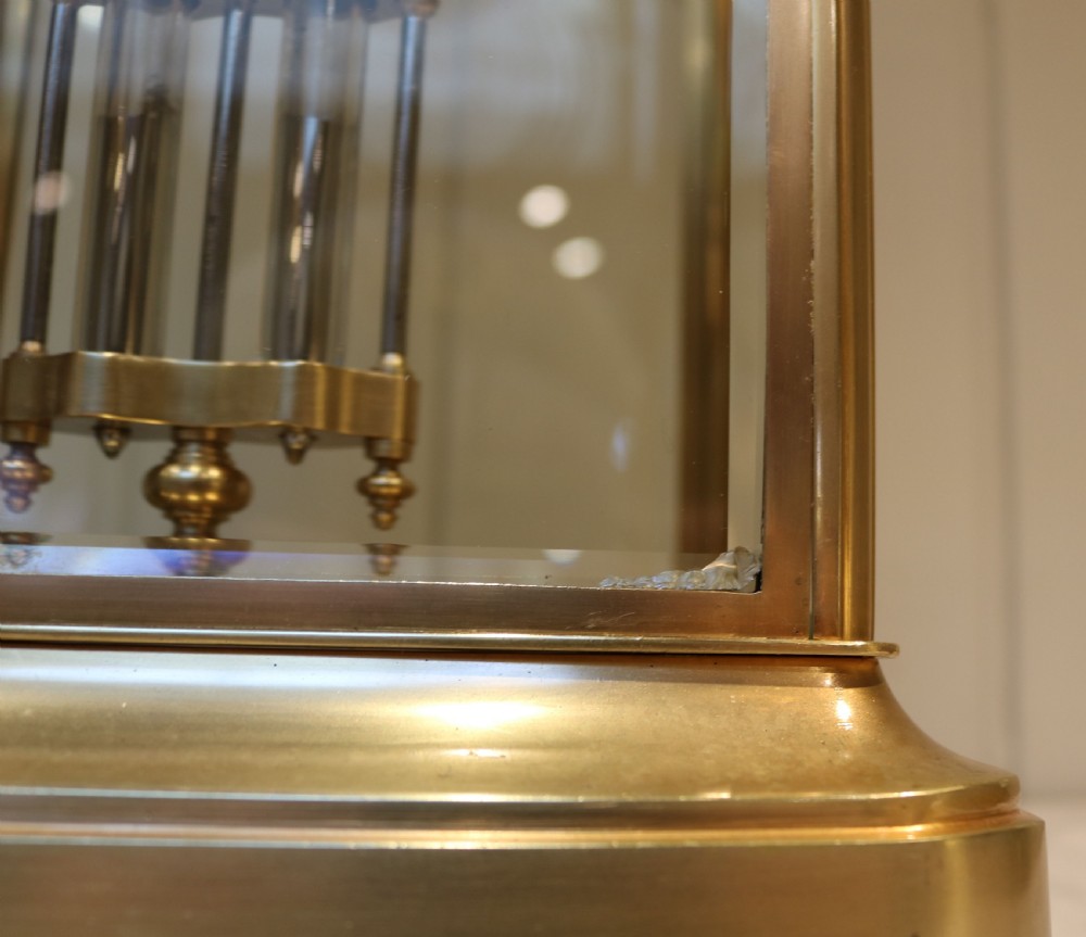 Visible Escapement Four Glass Clock (France, c. 1900) View XV