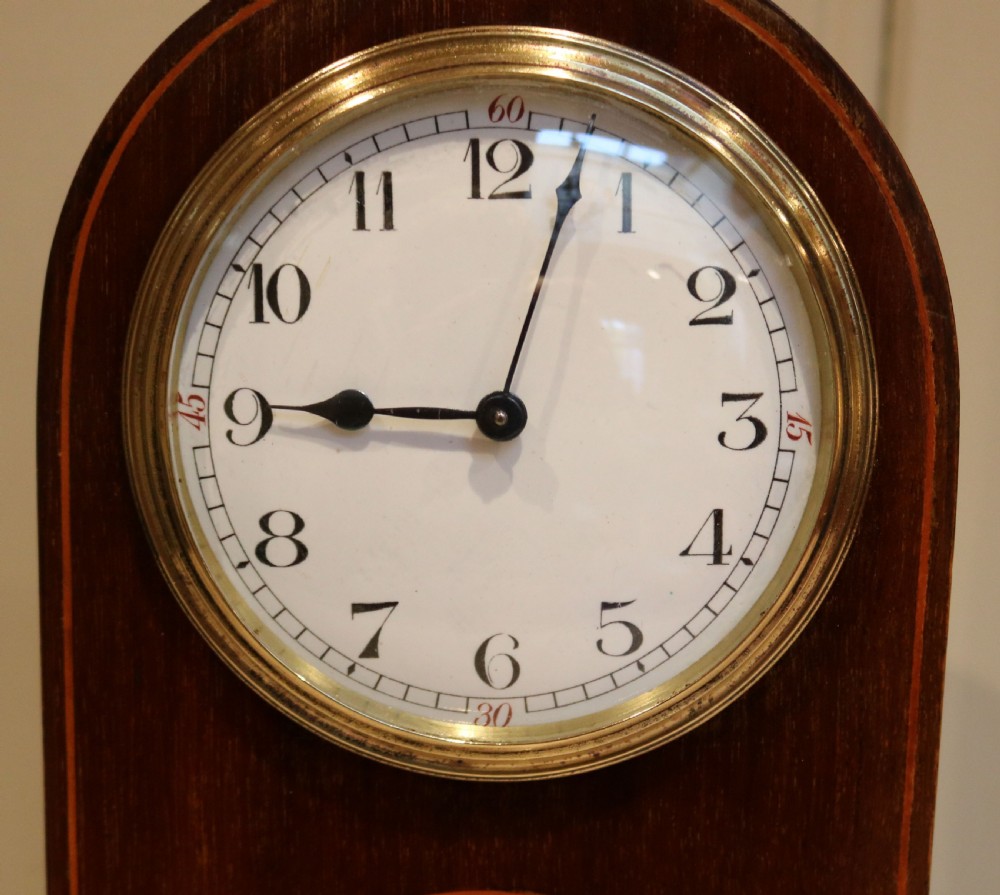 Edwardian Mahogany and Inlay Mantel Clock (England and France, 1910) View V