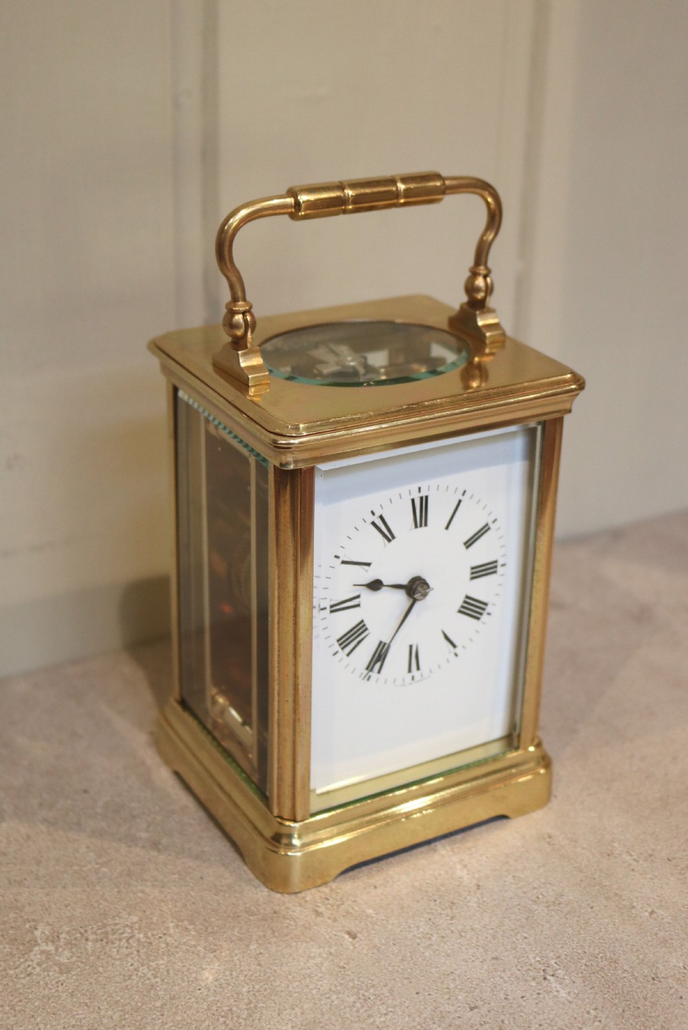 French Brass Carriage Clock (France, c. 1890) View II