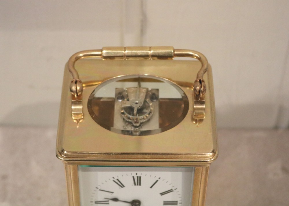 French Brass Carriage Clock (France, c. 1890) View III