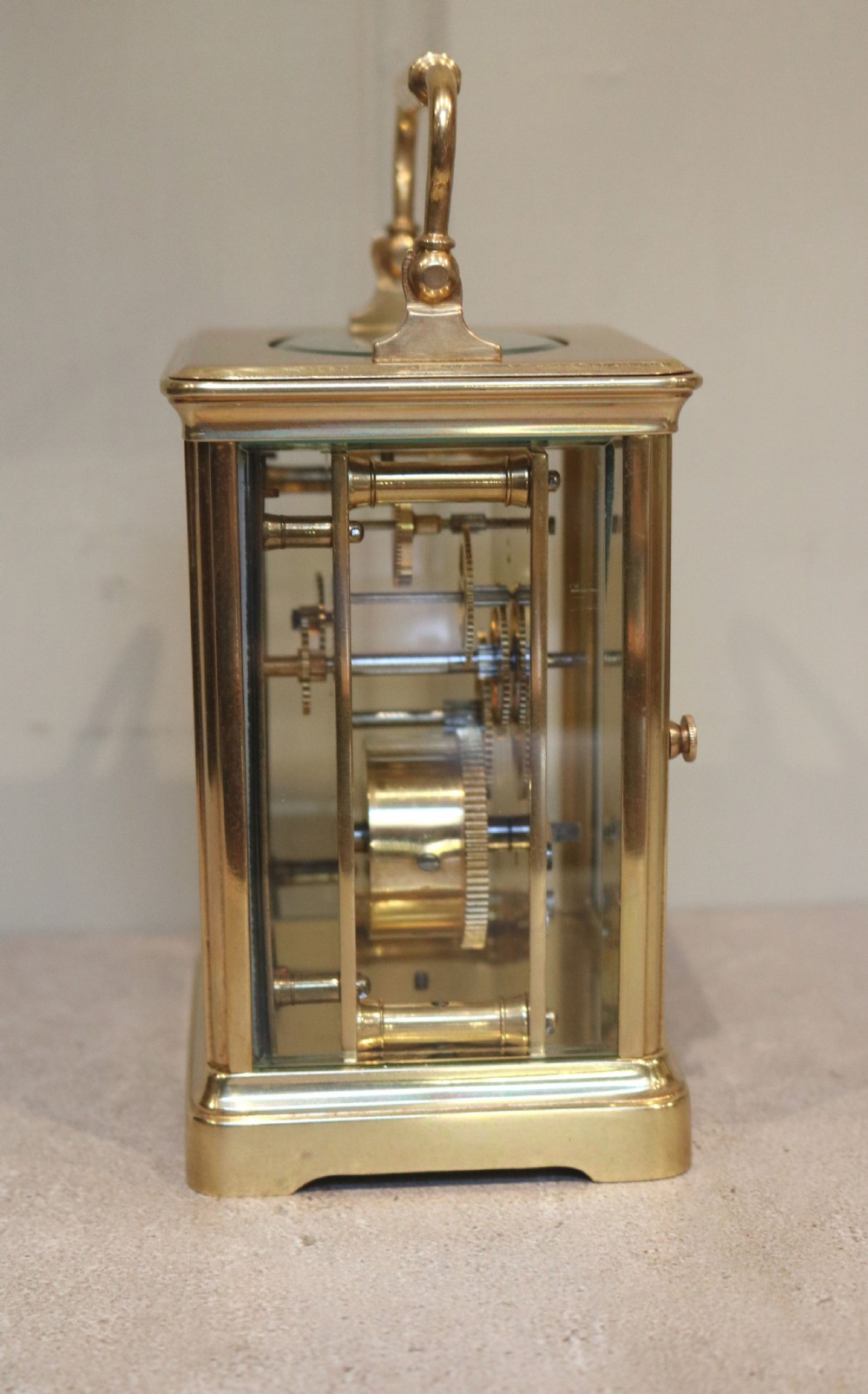French Brass Carriage Clock (France, c. 1890) View IV