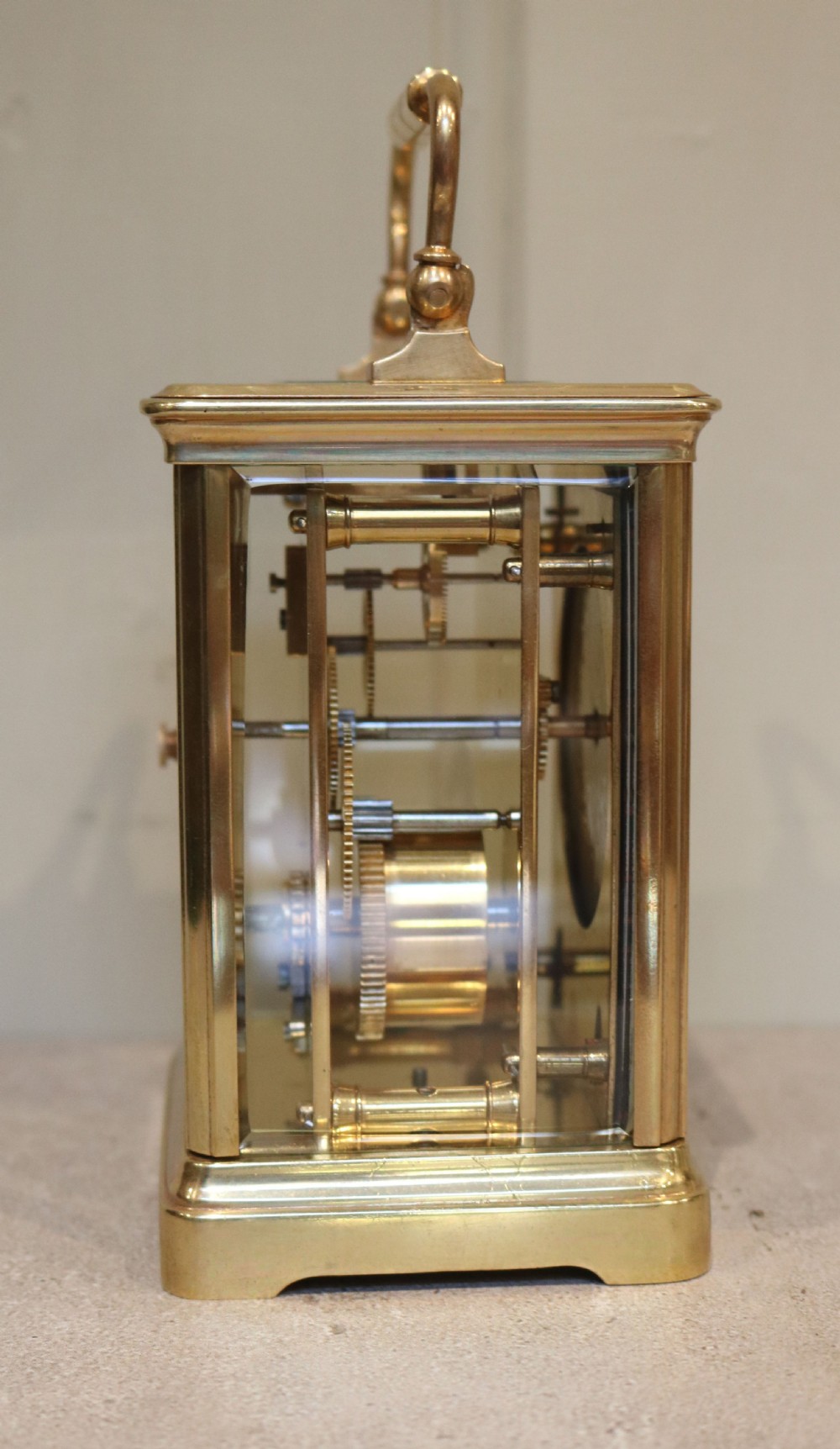 French Brass Carriage Clock (France, c. 1890) View V