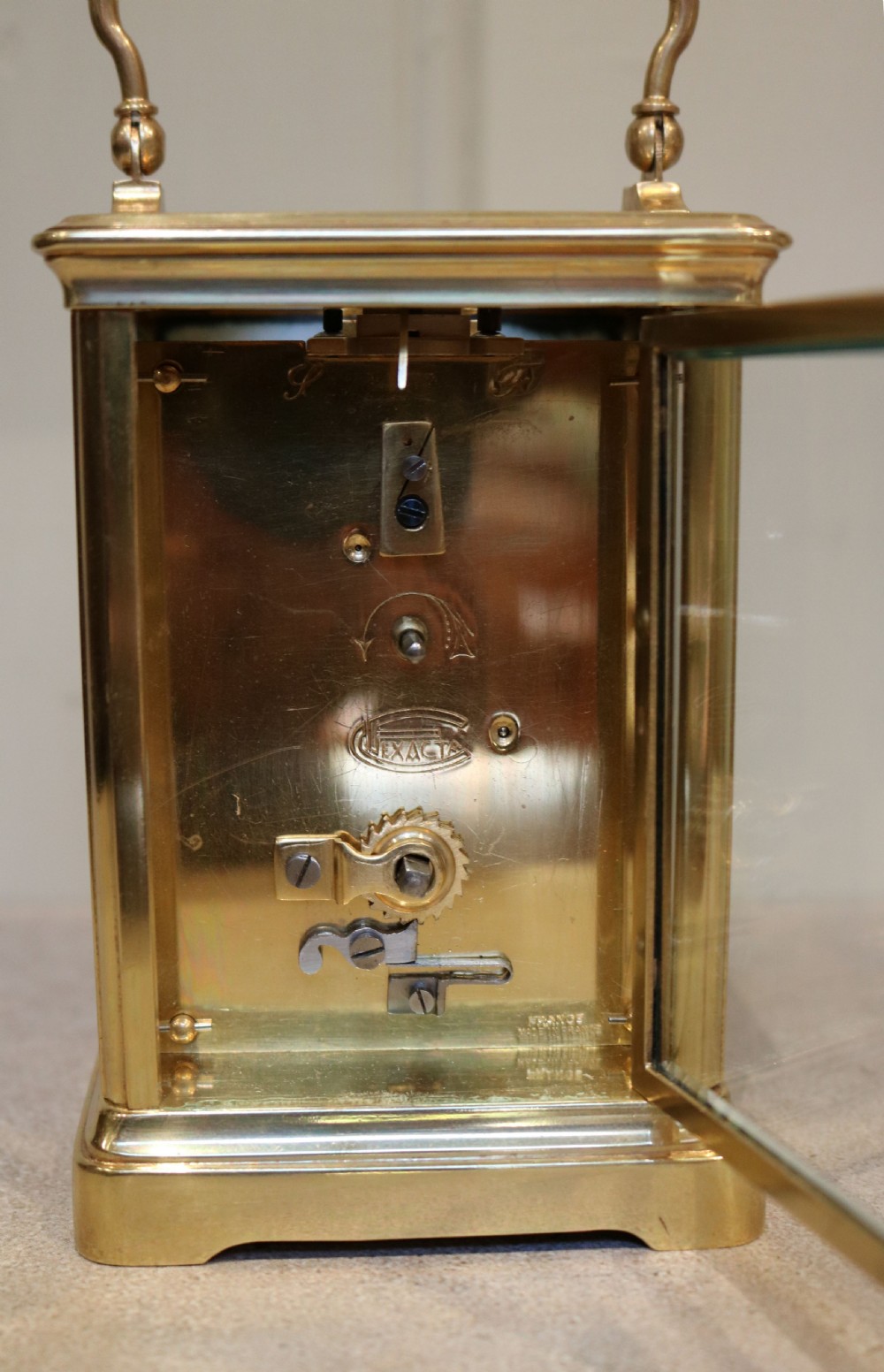 French Brass Carriage Clock (France, c. 1890) View VII