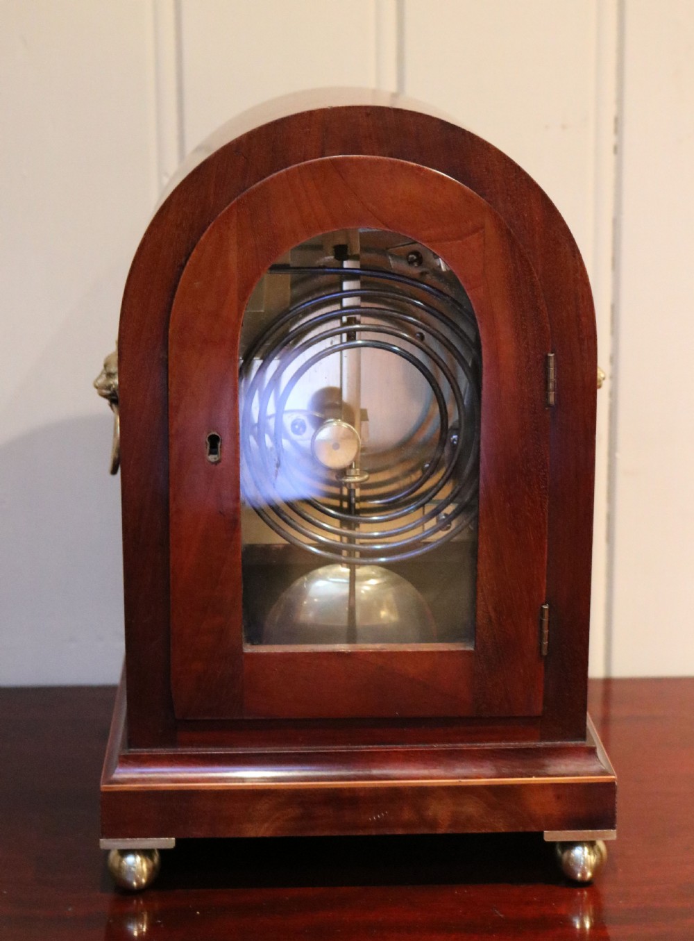Mahogany and Inlay Fusee Bracket Clock (England, c. 1890) View VII