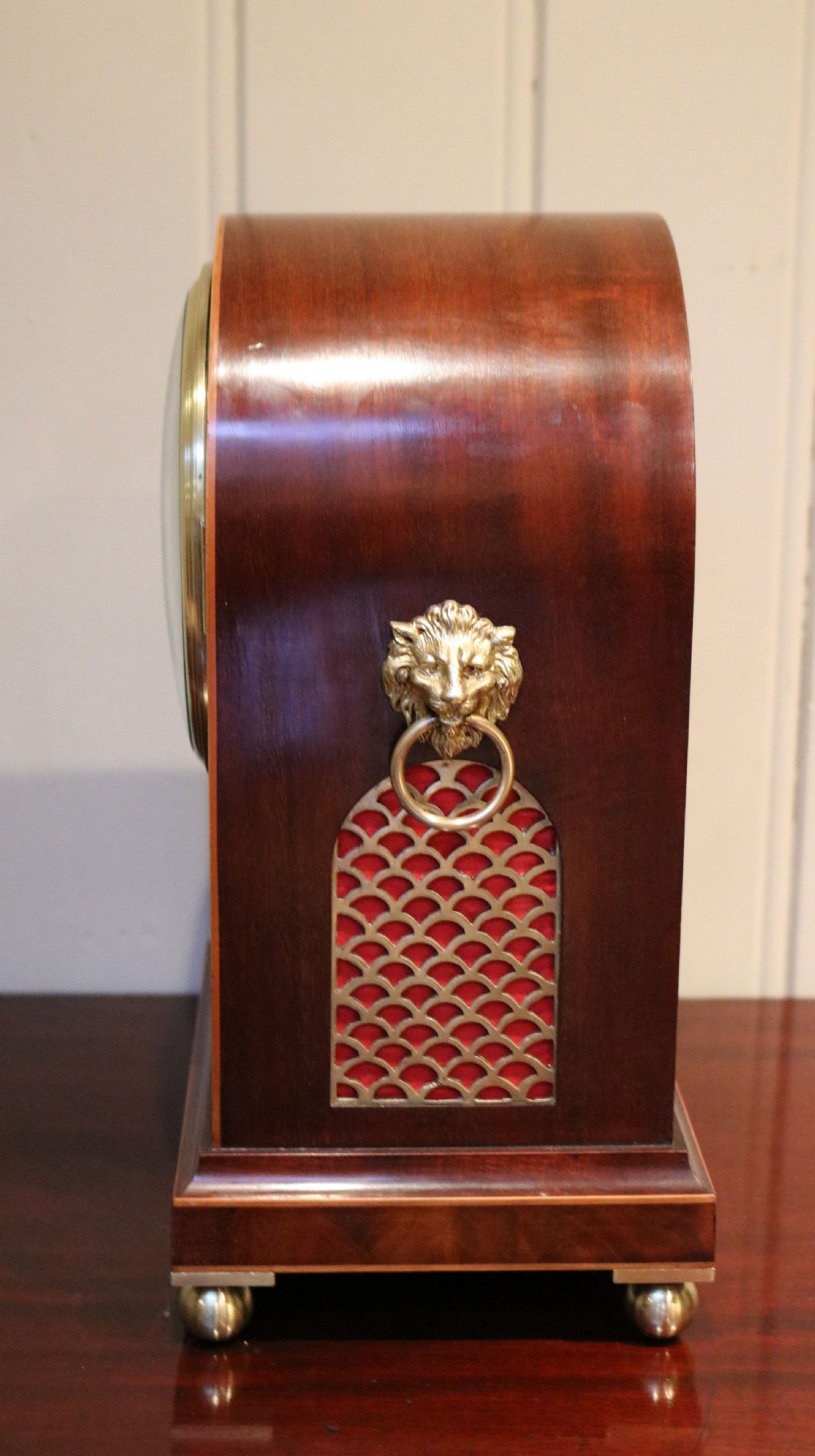 Mahogany and Inlay Fusee Bracket Clock (England, c. 1890) View VIII