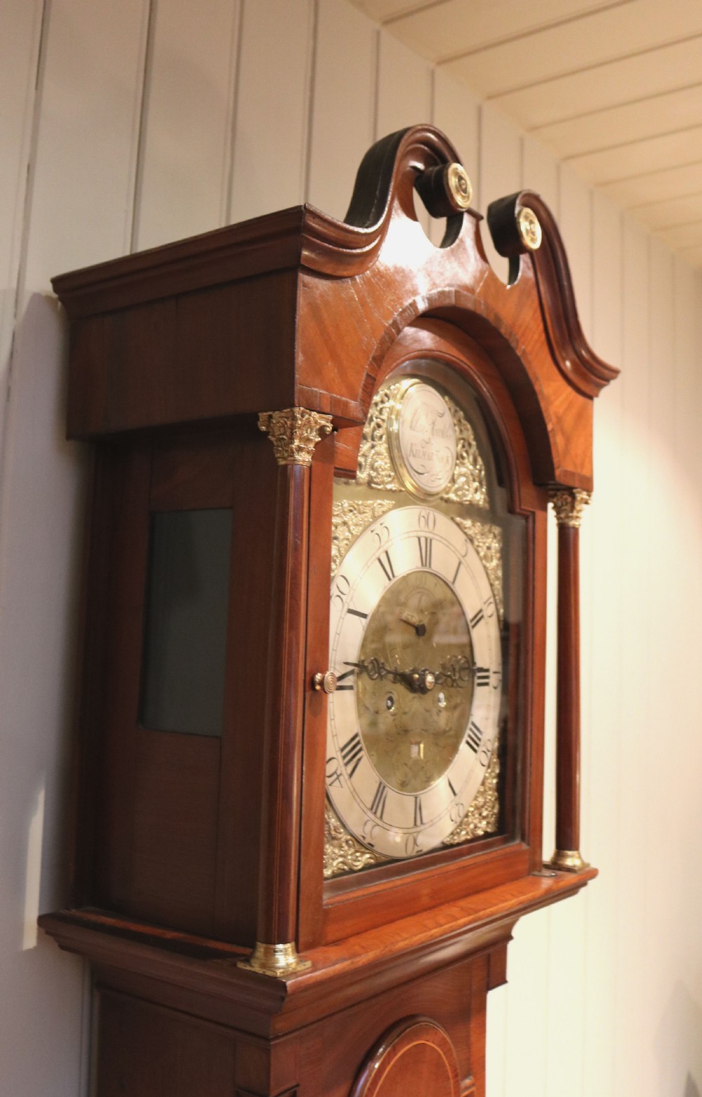 Small Scottish Mahogany Longcase Clock (Scotland, c. 1790) View IV
