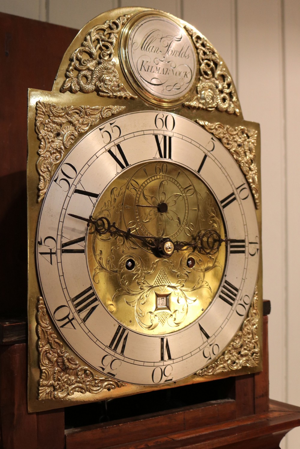 Small Scottish Mahogany Longcase Clock (Scotland, c. 1790) View X