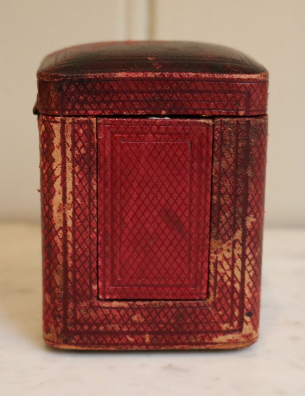 Miniature Brass Carriage Clock in Case. (France, c. 1900) View VIII