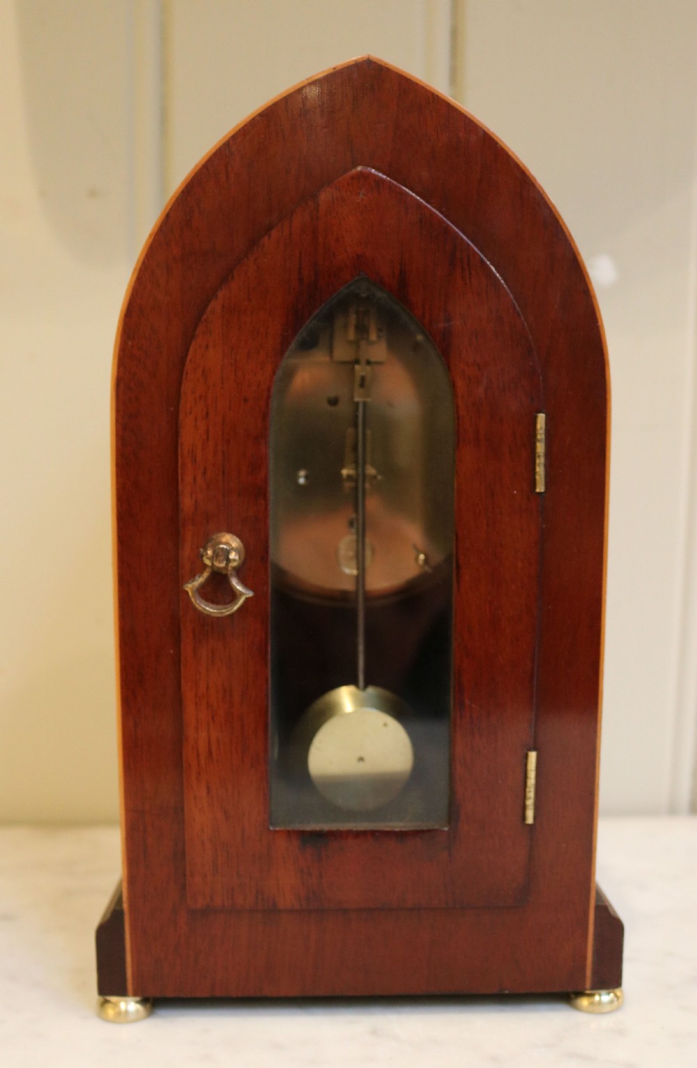 Edwardian Lancet Top Mantel Clock (England and France, 1900 to 1910) View IV