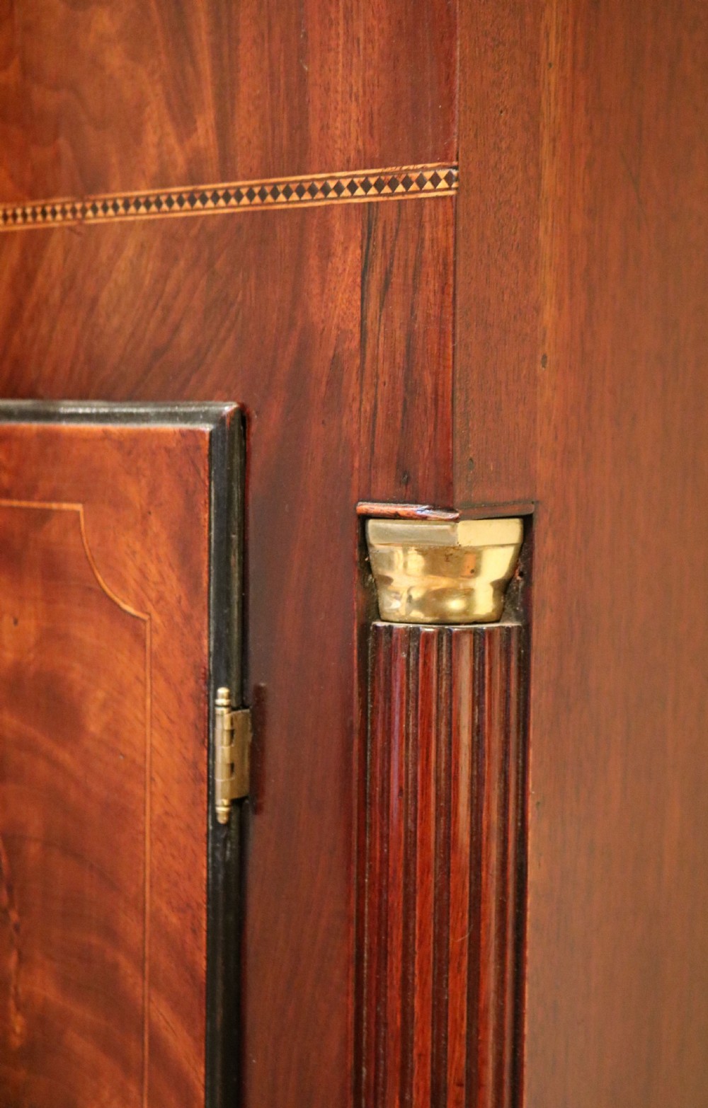 Mahogany Moon Phase Longcase Clock (England, c. 1830) View VIII