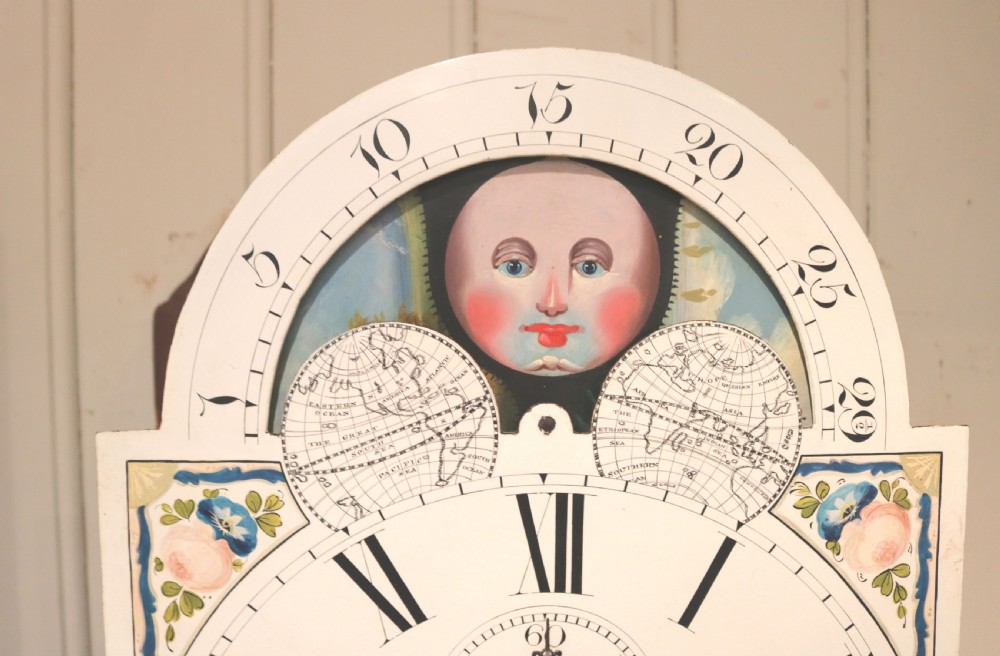Mahogany Moon Phase Longcase Clock (England, c. 1830) View XIV