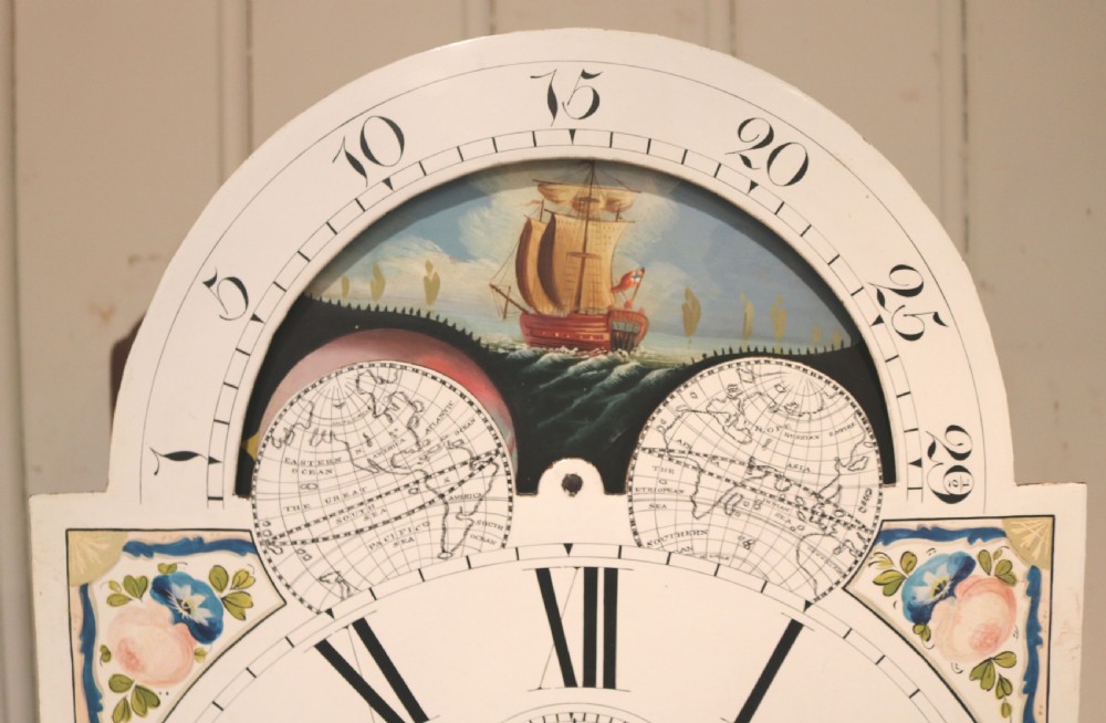 Mahogany Moon Phase Longcase Clock (England, c. 1830) View XVI