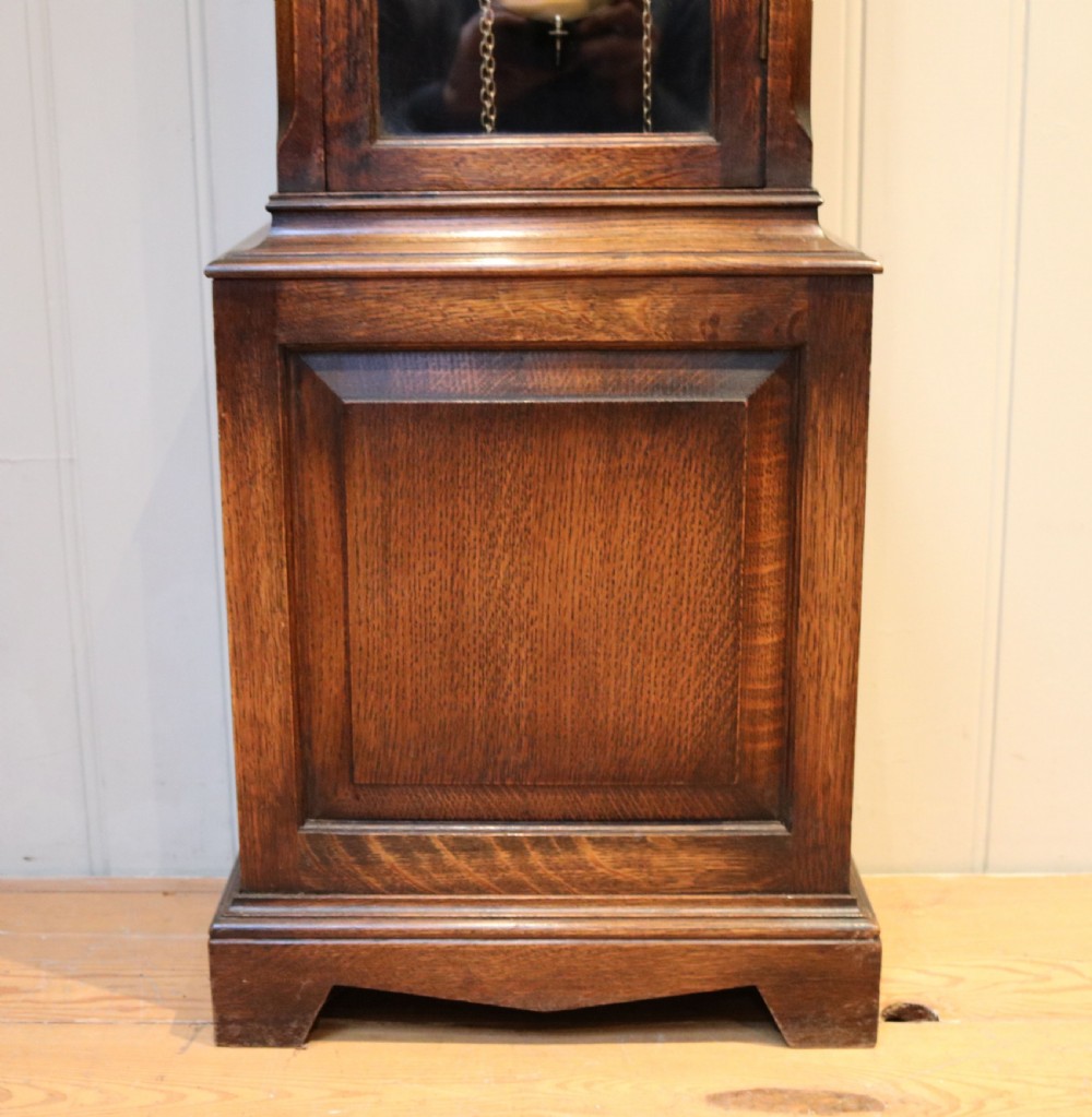 Oak Triple Chime Longcase Clock View V