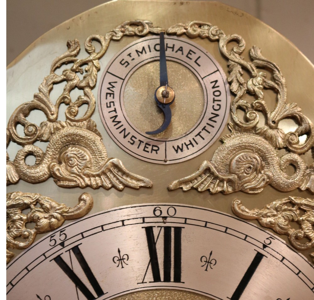 Oak Triple Chime Longcase Clock View VII