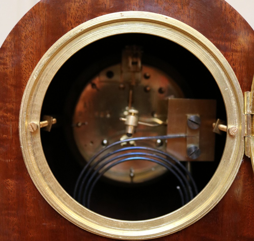 Small mahogany and Inlay Mantel Clock (France, c. 1910) View VIII