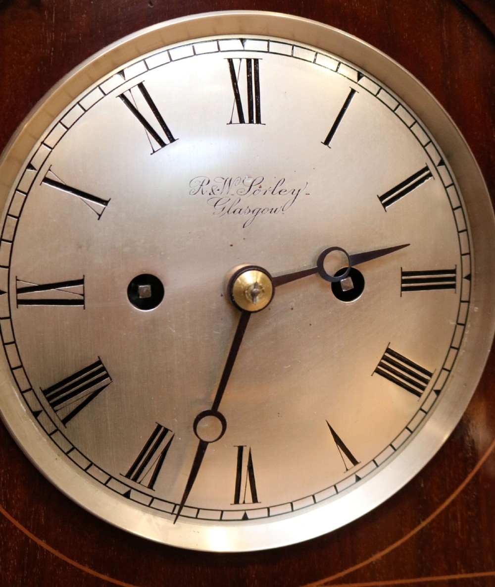 Mahogany and Inlay Fusee Bracket Clock (Scotland, c. 1900) View VII