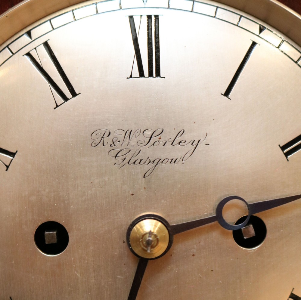 Mahogany and Inlay Fusee Bracket Clock (Scotland, c. 1900) View VIII