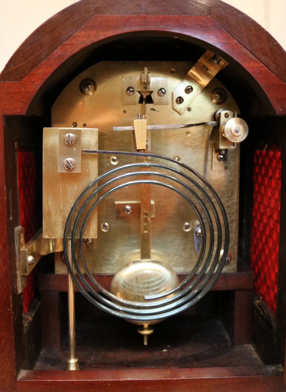 Mahogany and Inlay Fusee Bracket Clock (Scotland, c. 1900) View XII