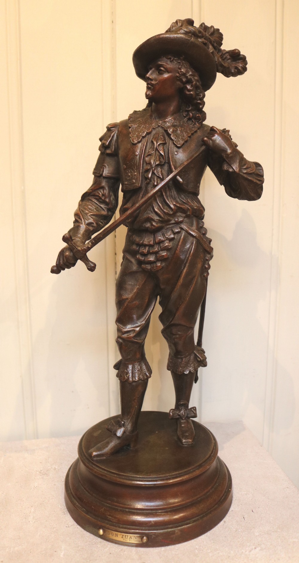 Pair of Patinated Cavalier Figures (France, c. 1890) View II