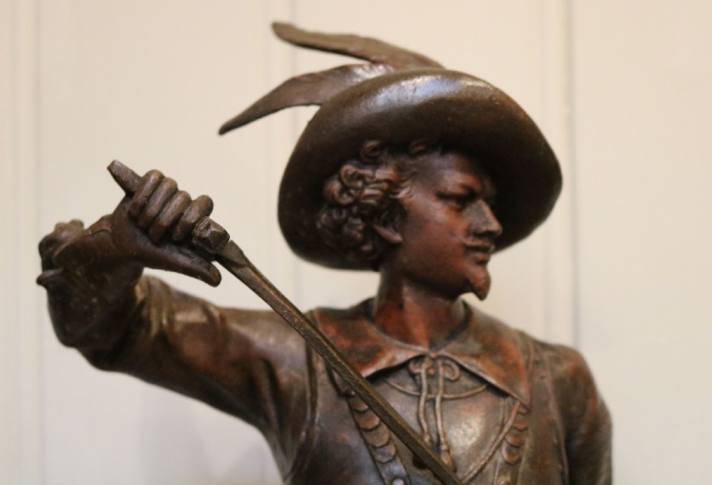 Pair of Patinated Cavalier Figures (France, c. 1890) View V