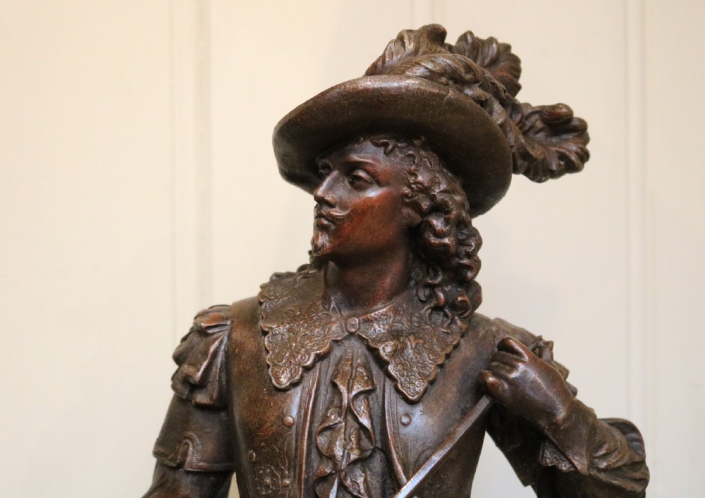 Pair of Patinated Cavalier Figures (France, c. 1890) View VI