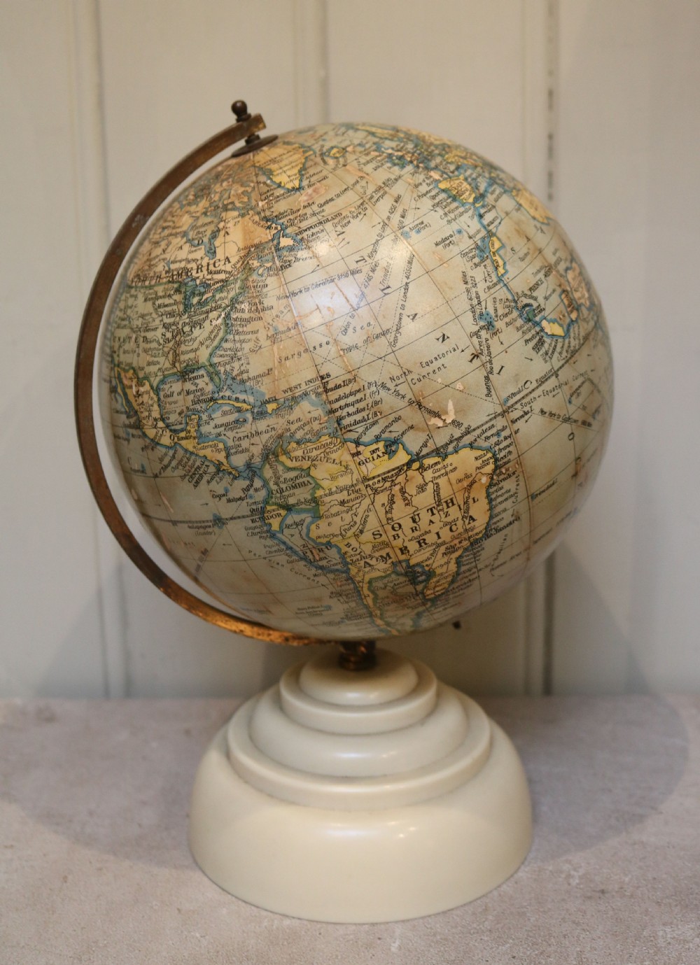 Art Deco 8 inch Terrestrial Globe (England, 1947) View III