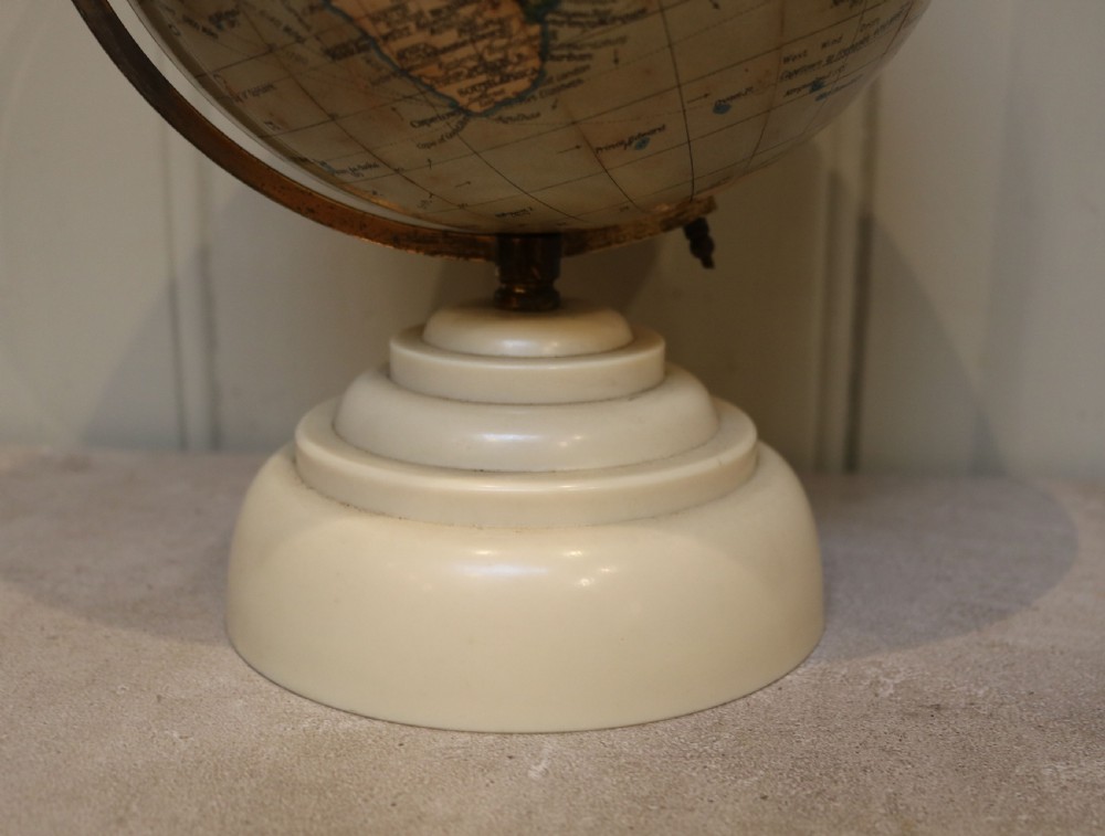 Art Deco 8 inch Terrestrial Globe (England, 1947) View VIII