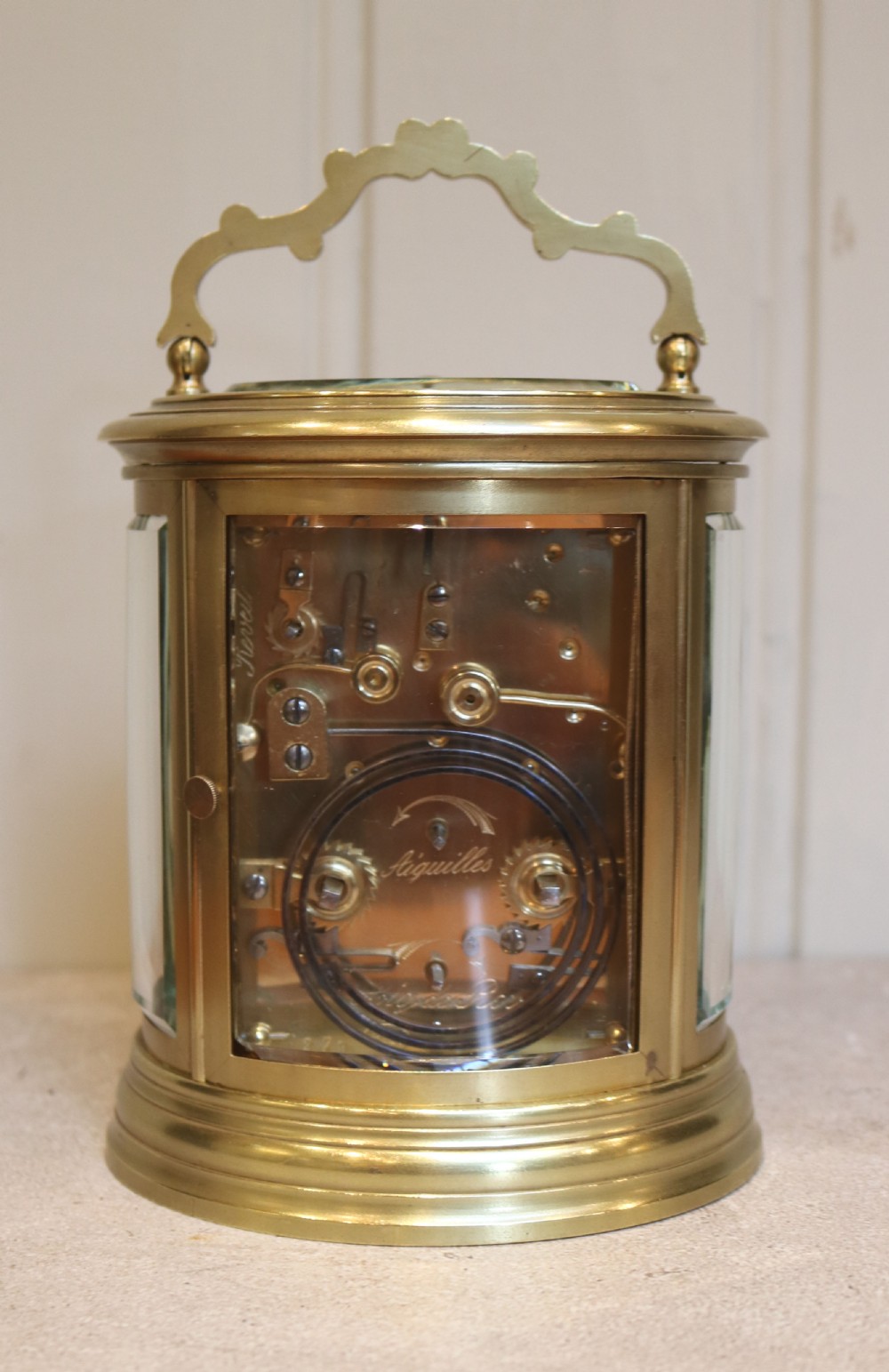 French Oval Strike, Repeat and Alarm Carriage Clock (France, 1860) View VII