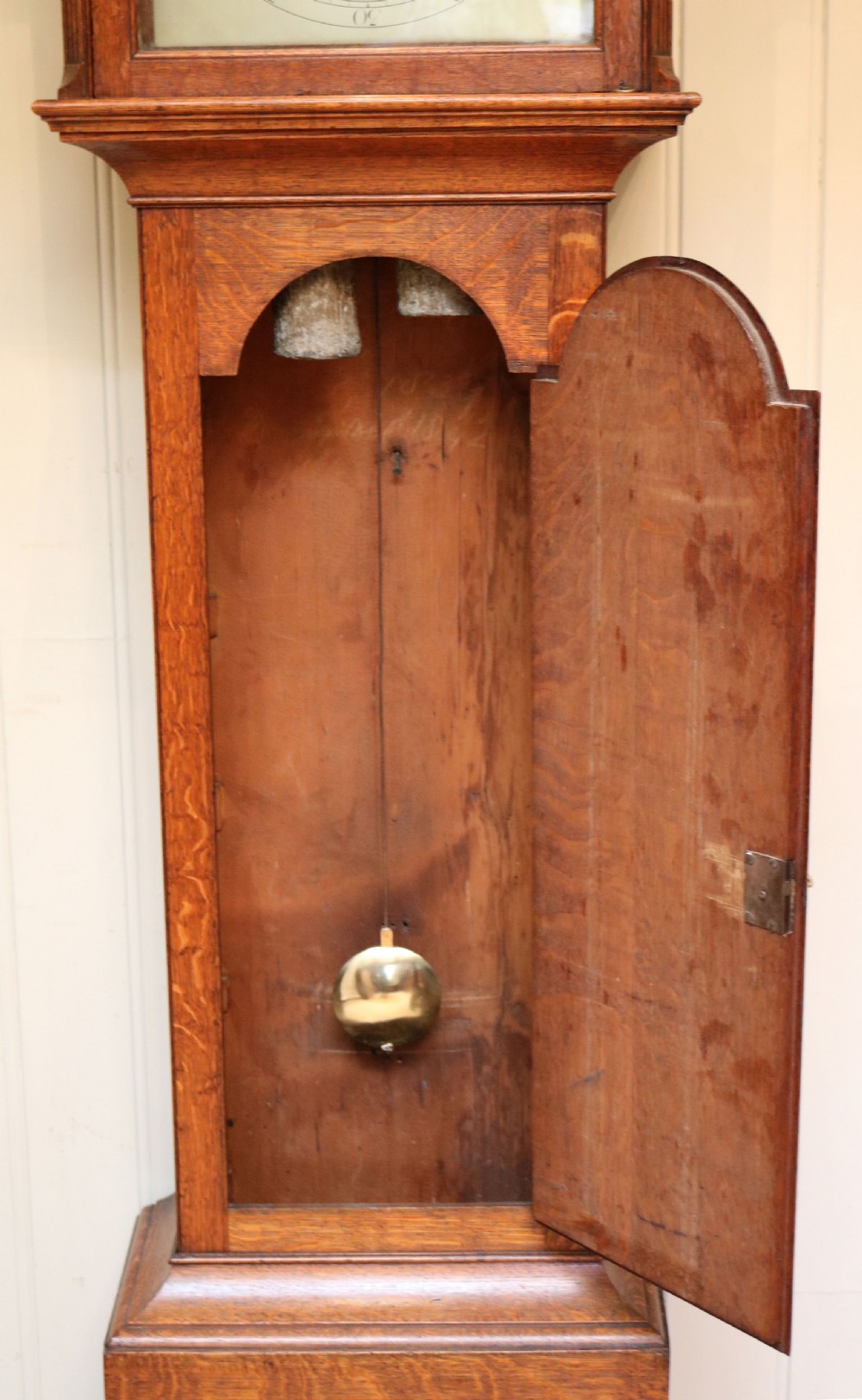Small Oak Longcase Clock (England, c. 1770) View IV