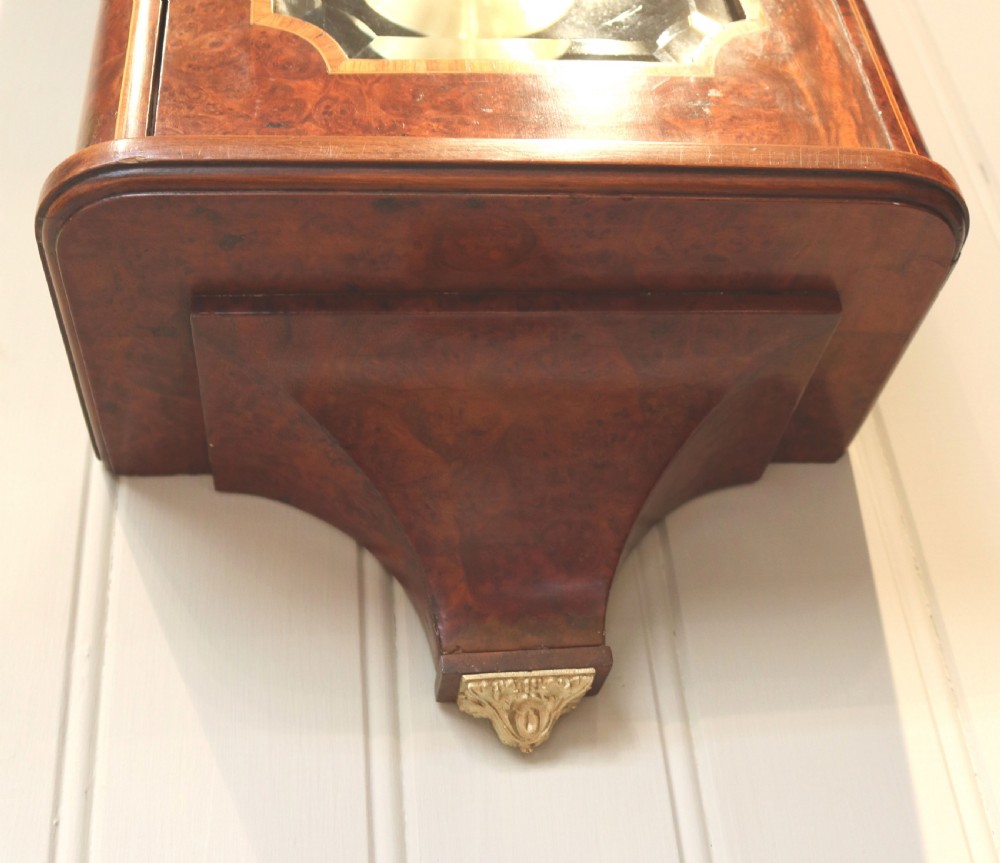Burr Maple Westminster Chime Wall Clock (Germany, c. 1920) View VIII