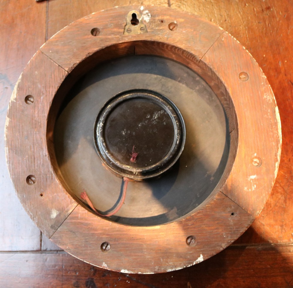 Solid Oak School Clock (Scotland, c. 1910) View V