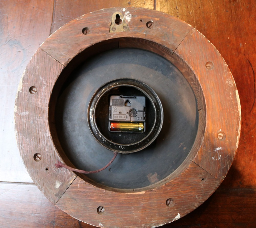 Solid Oak School Clock (Scotland, c. 1910) View VI