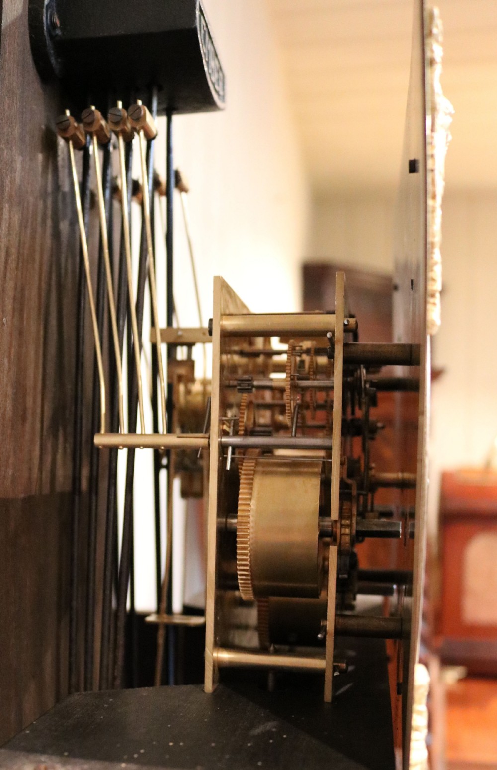 Small Oak Westminster Chime Longcase Clock (Germany, c. 1920) View VI