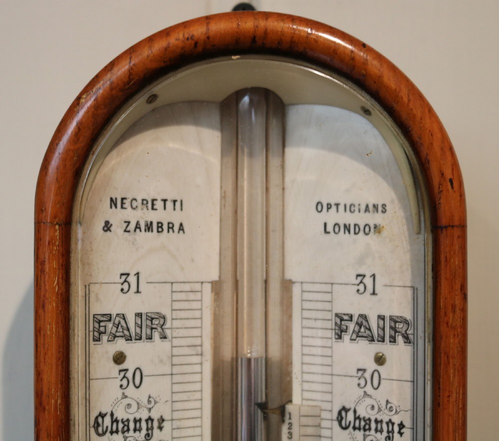 Solid Oak Stick Barometer (England, c. 1860) View III
