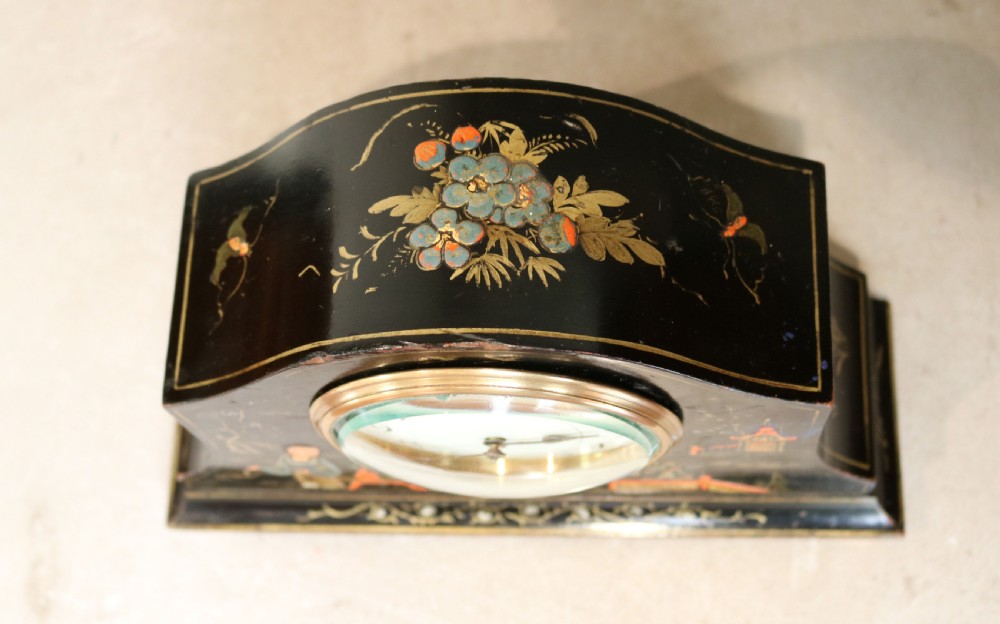 Chinoiserie Timepiece Mantel Clock (England and France, c. 1920) View III