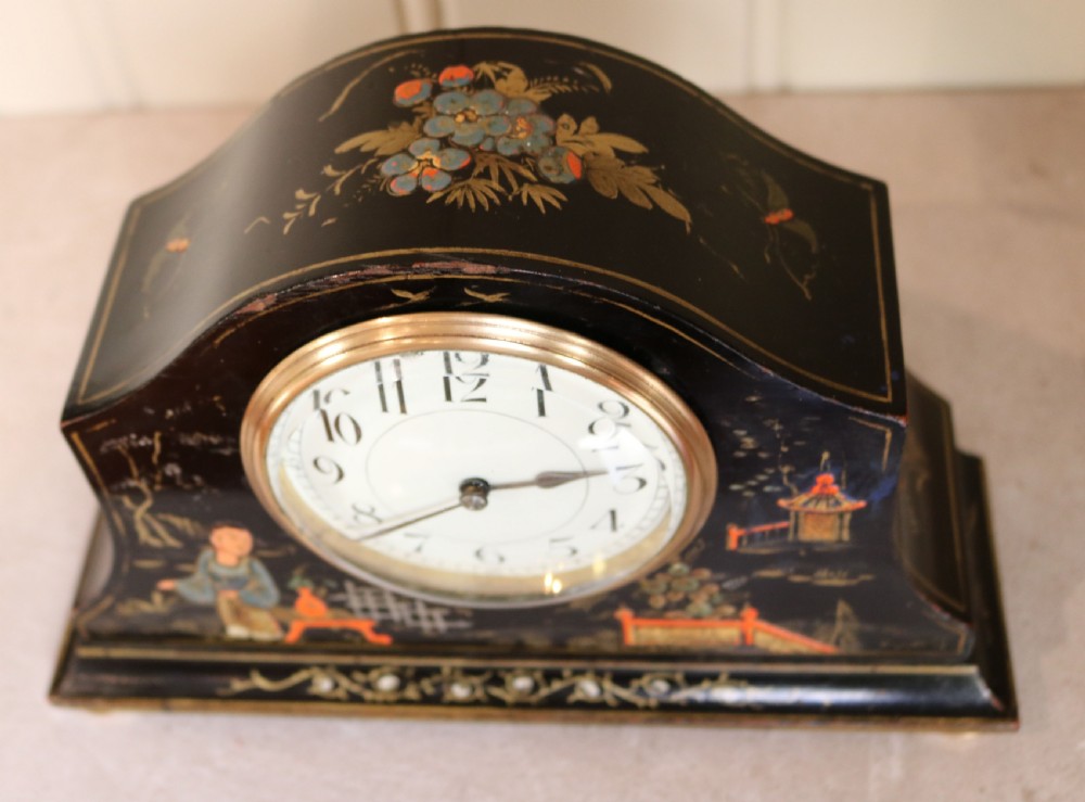 Chinoiserie Timepiece Mantel Clock (England and France, c. 1920) View IV