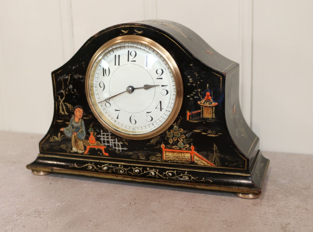 Chinoiserie Timepiece Mantel Clock (England and France, c. 1920) View V