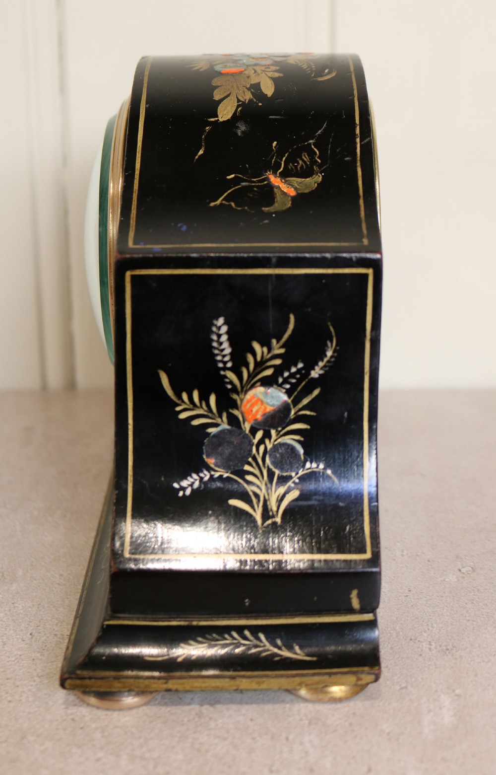 Chinoiserie Timepiece Mantel Clock (England and France, c. 1920) View VI