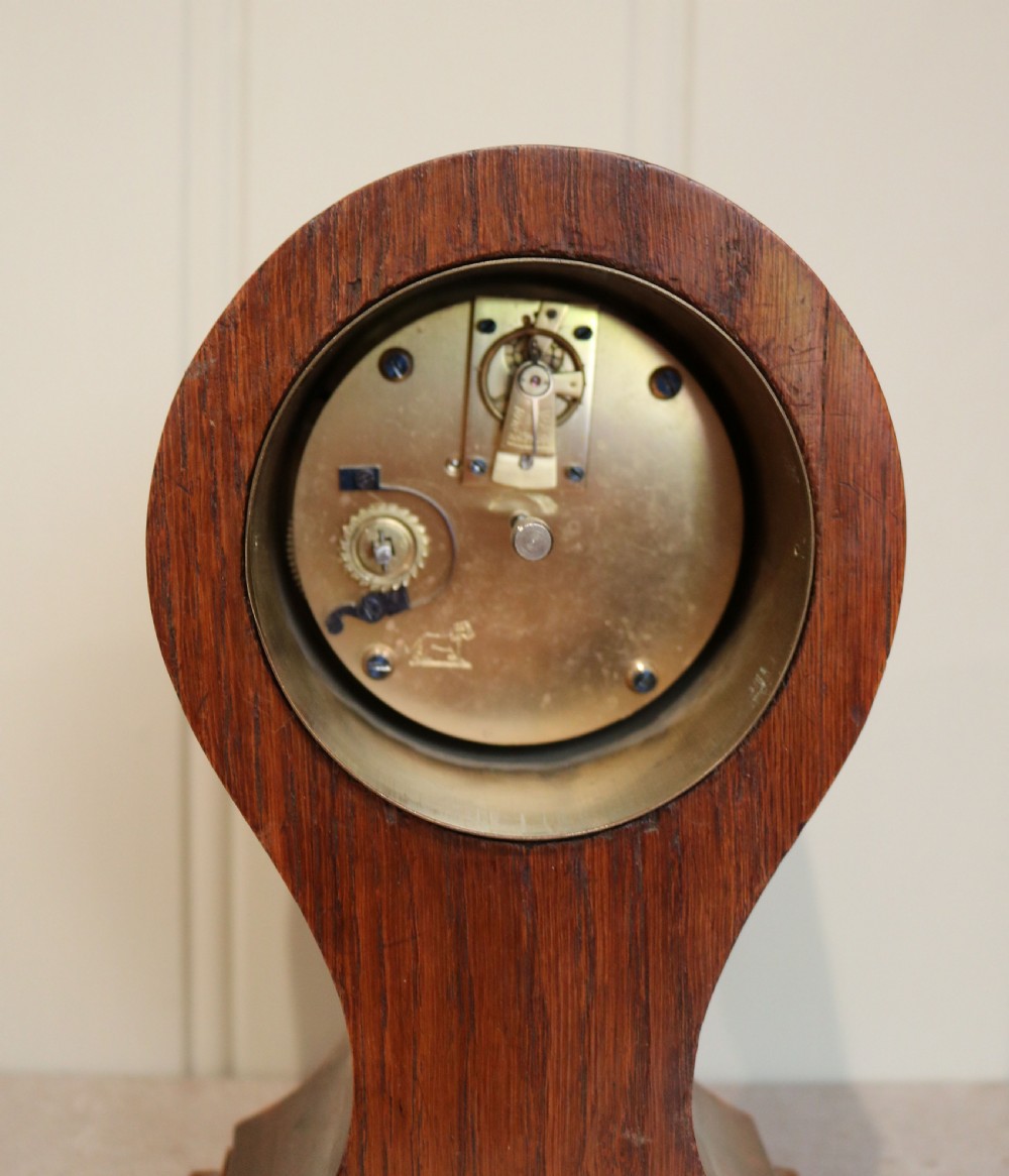 Solid Oak Balloon Clock (England and France, c. 1905) View VI