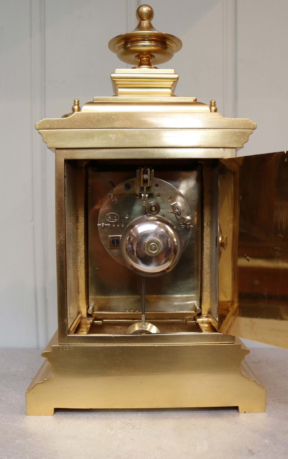 Victorian Gilt and Porcelain Panel Mantel Clock View IX