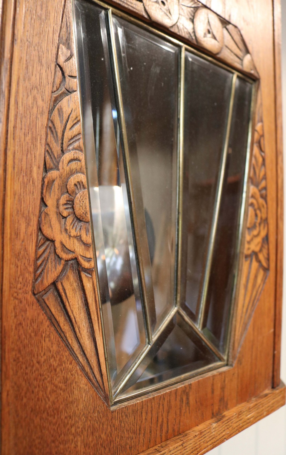 Art Deco Oak Westminster Chime Wall Clock (Germany, c. 1925) View III