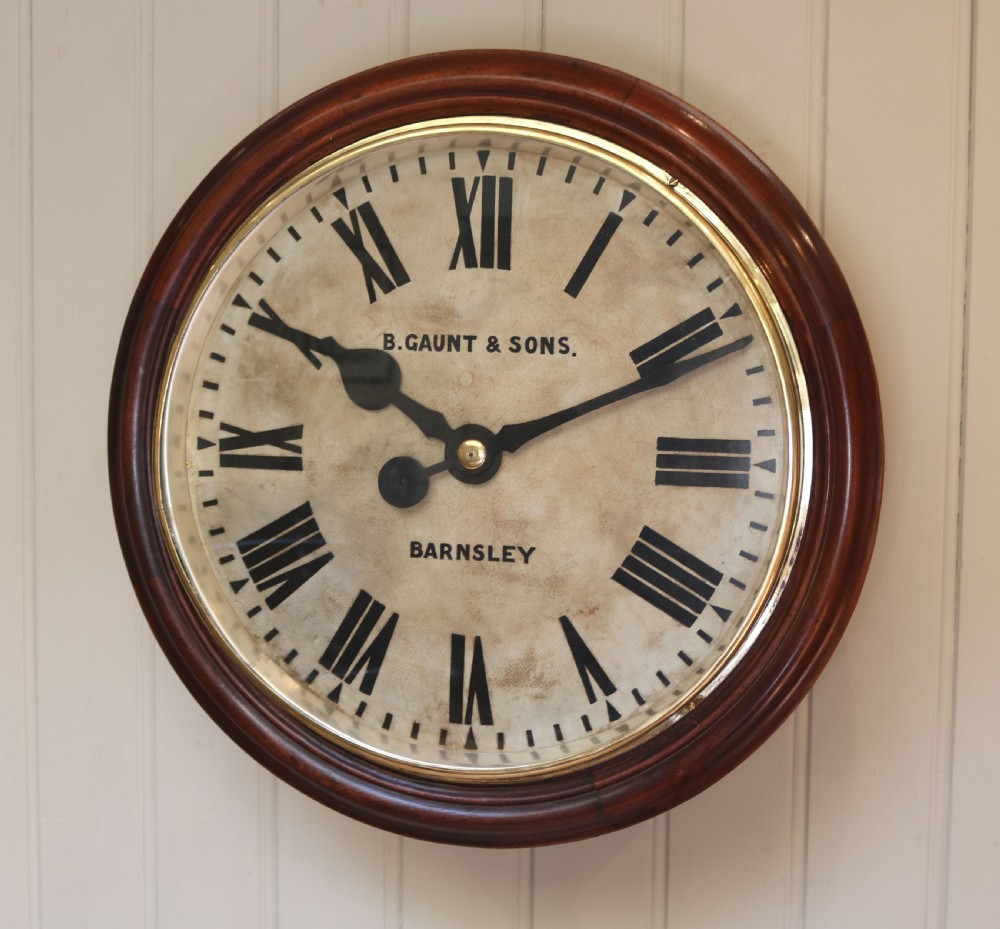 Large Industrial Factory Dial Wall Clock (England, c. 1880)