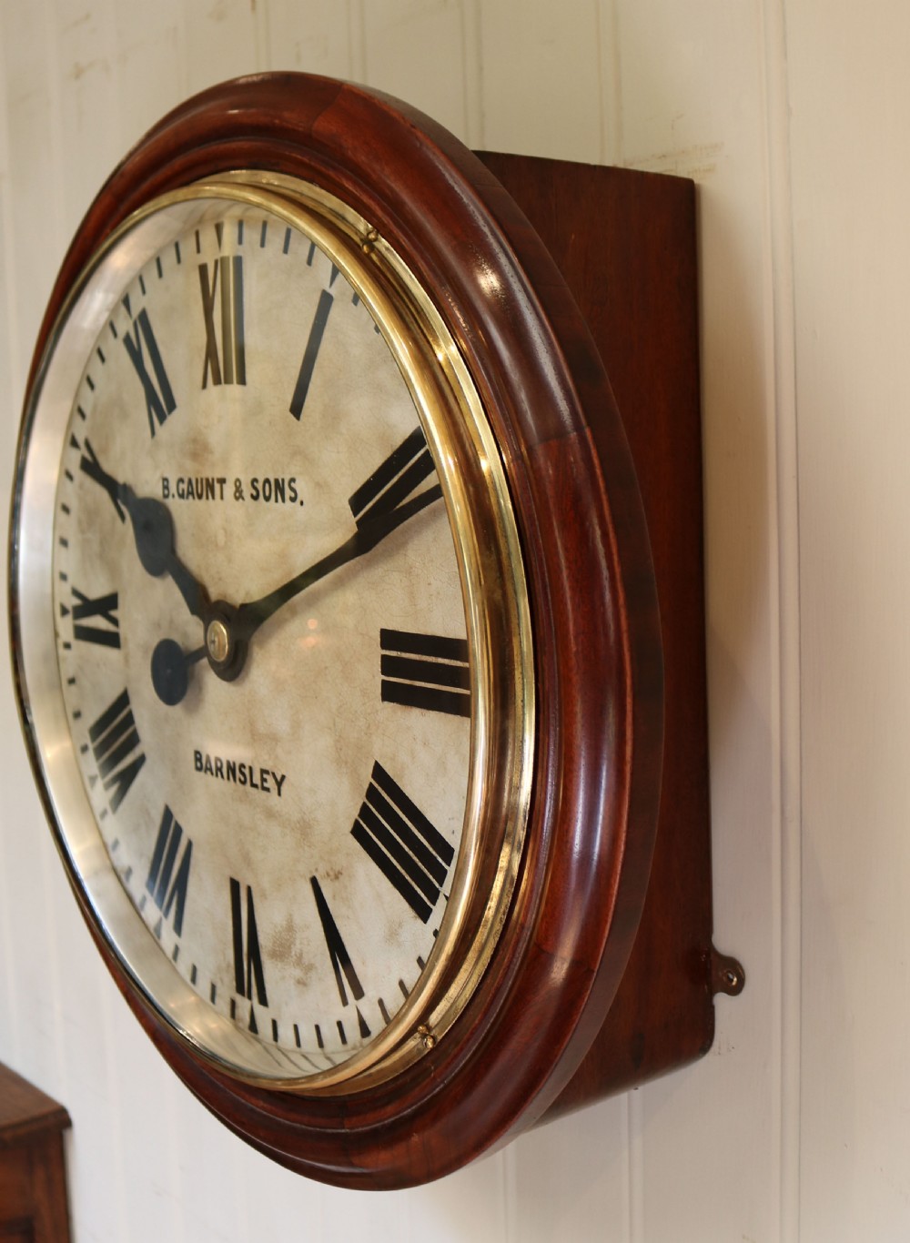 Large Industrial Factory Dial Wall Clock (England, c. 1880) View IV