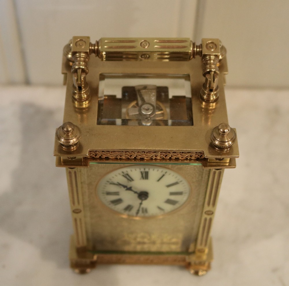 Ornate French Timepiece Carriage Clock (France, 1900 to 1910) View III