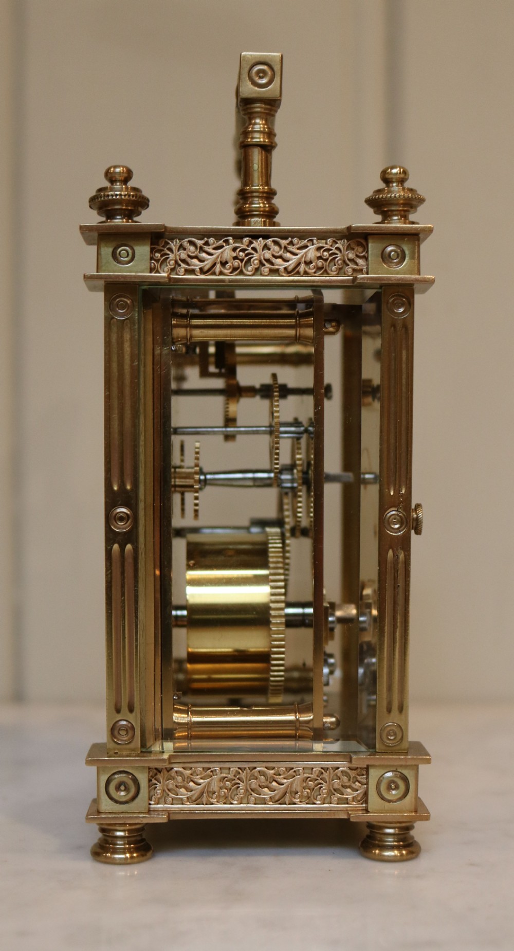 Ornate French Timepiece Carriage Clock (France, 1900 to 1910) View IV