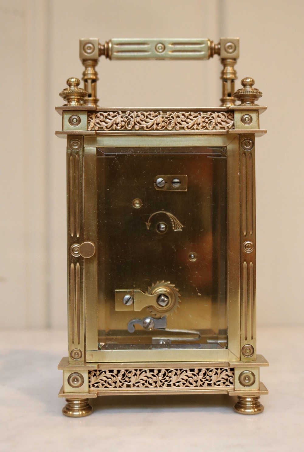 Ornate French Timepiece Carriage Clock (France, 1900 to 1910) View V